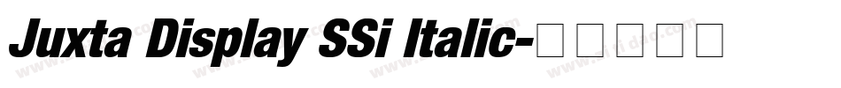 Juxta Display SSi Italic字体转换